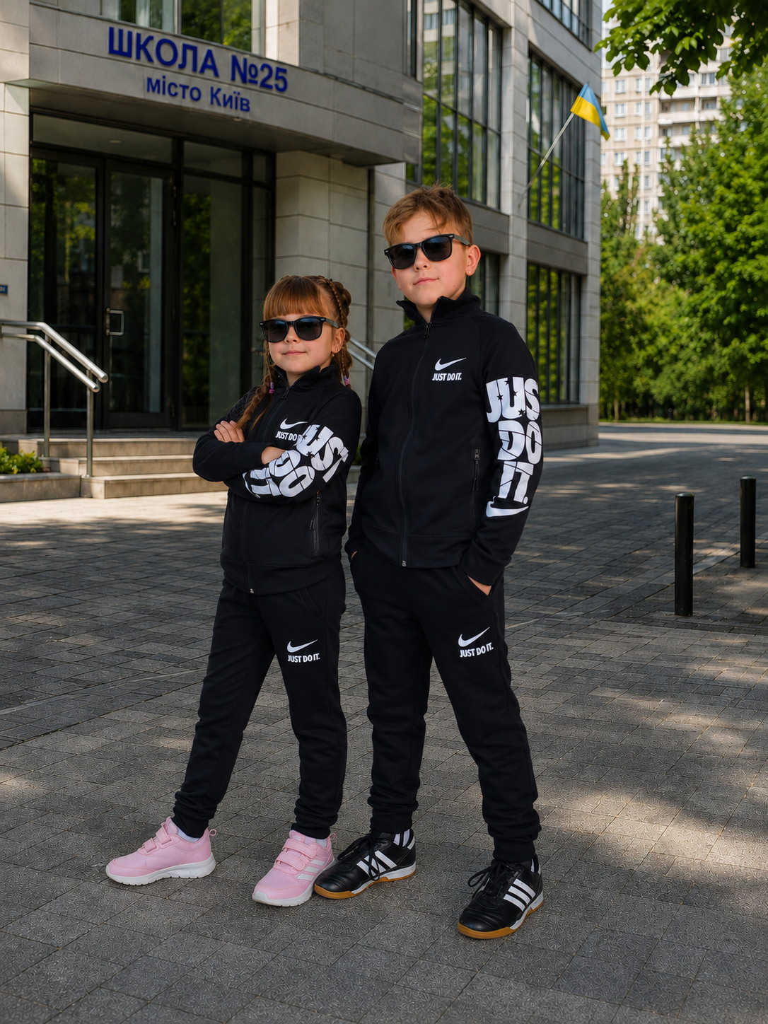 Чорний костюм Nike Just Do It, фото 2