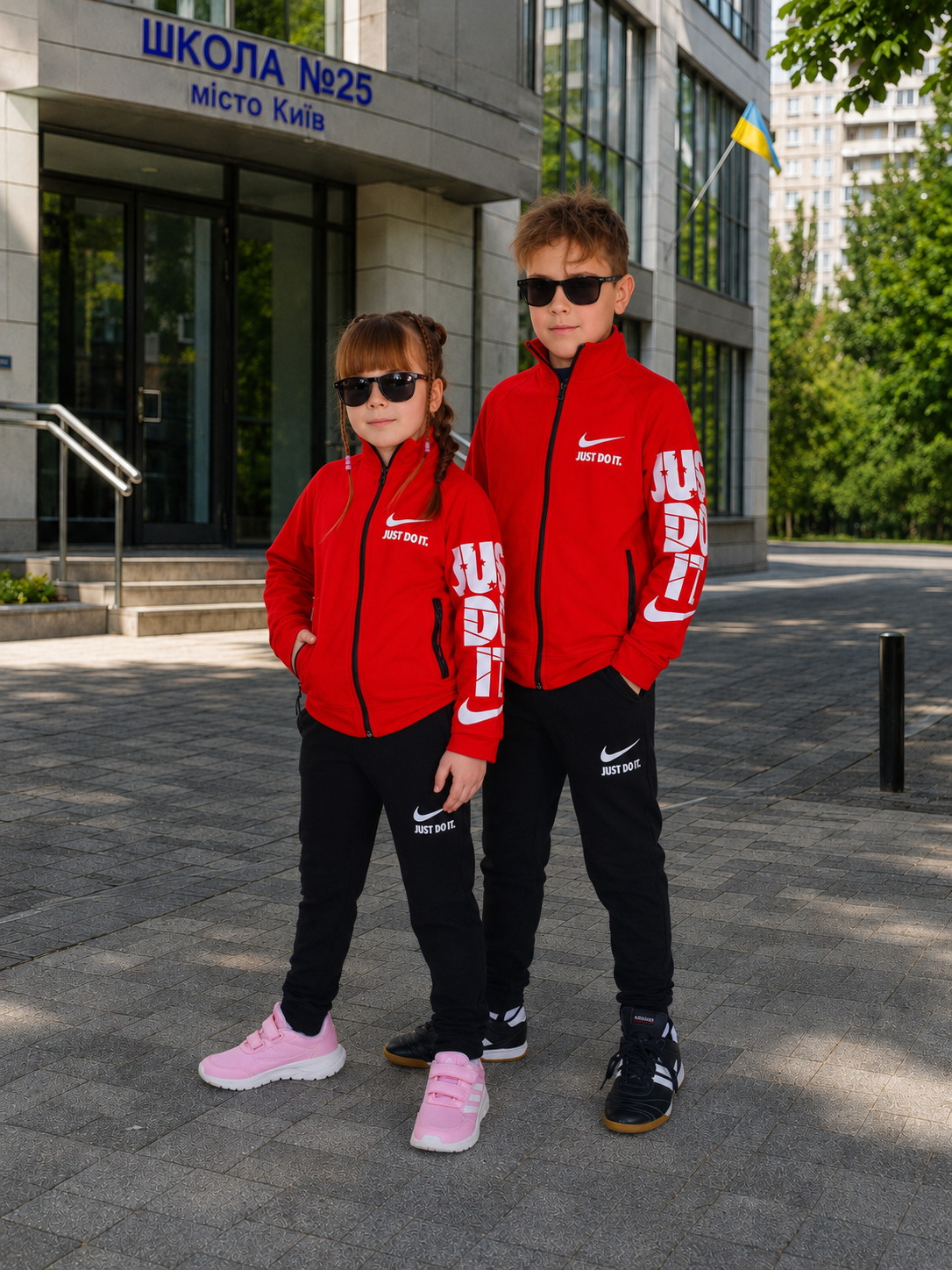 Червоний костюм Nike Just Do It, фото 1