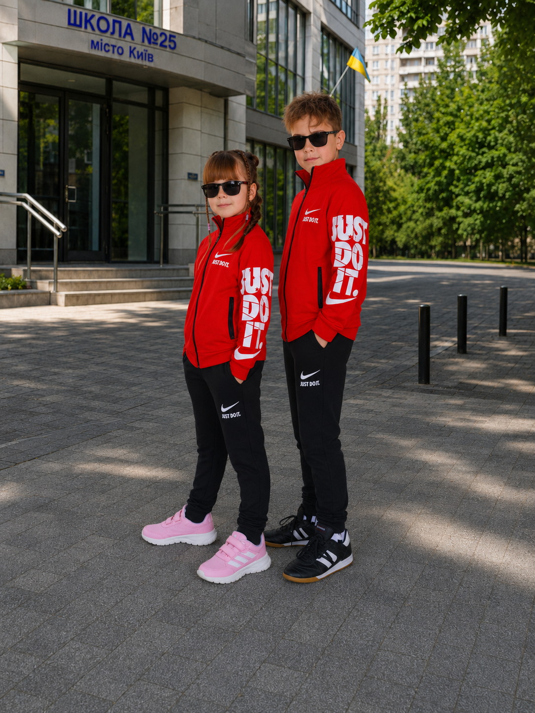 Червоний костюм Nike Just Do It, фото 2
