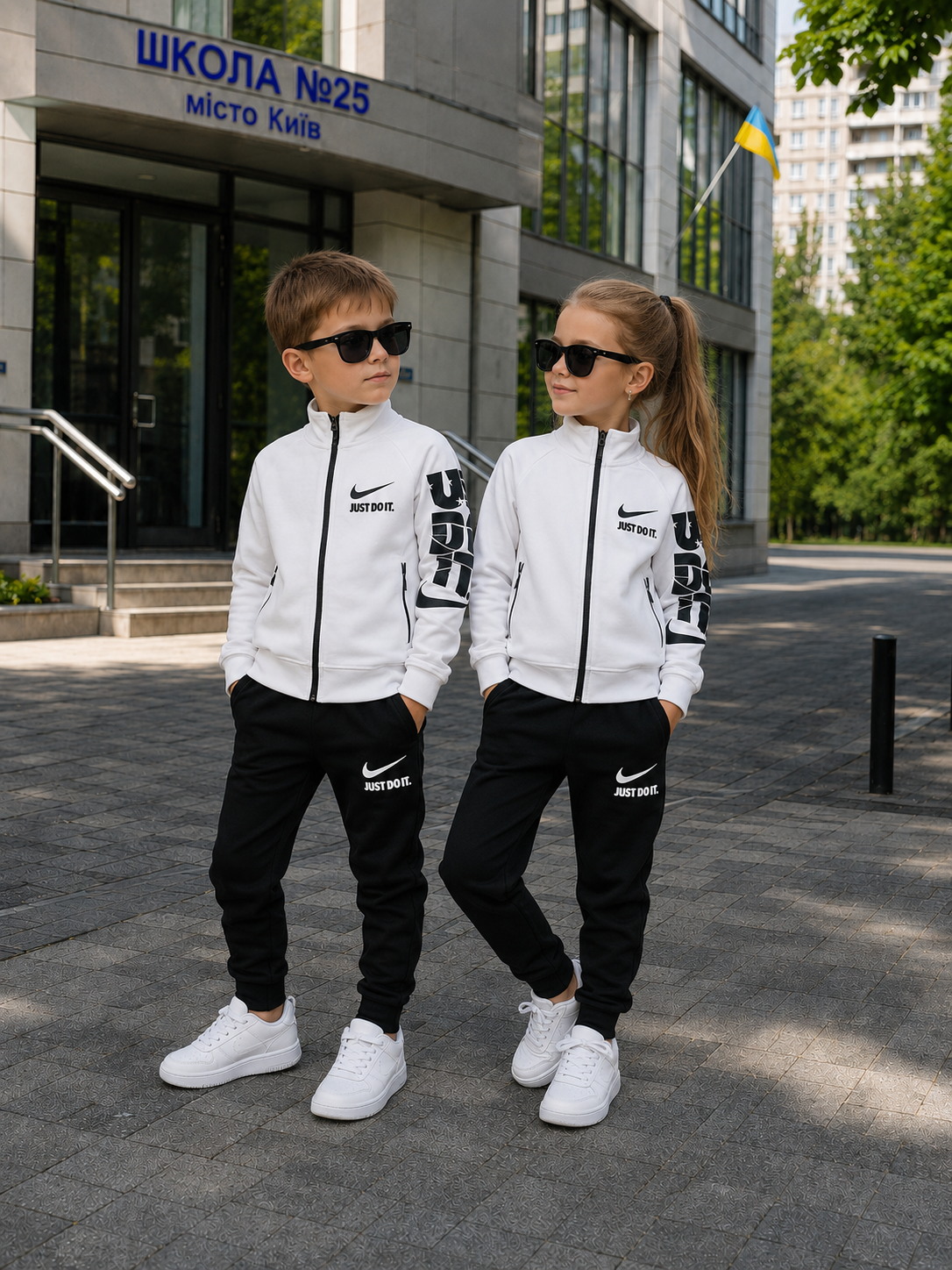 Білий костюм Nike Just Do It, фото 1